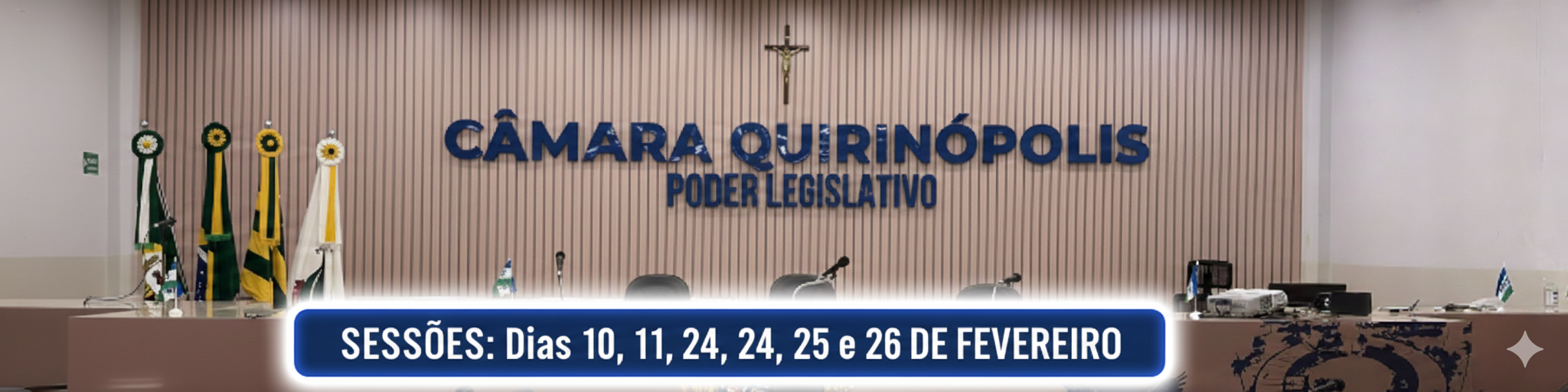 Plenário da Câmara de Quirinópolis dias das sessões